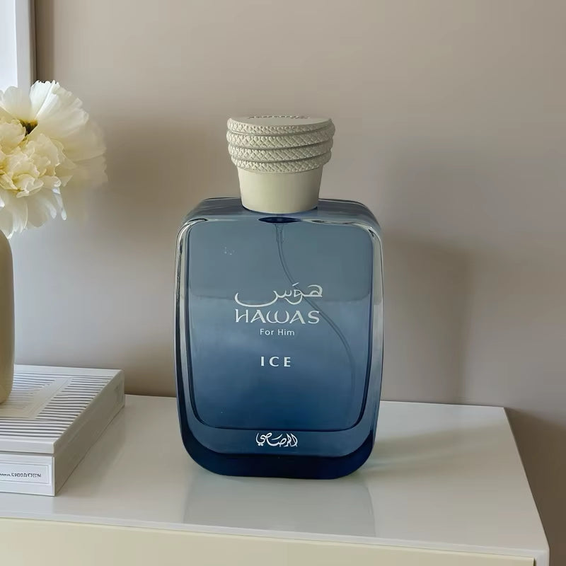 RASASI Hawas Men'S Ice Eau De Parfum 100Ml (3.4Oz) - Fragrance for Men