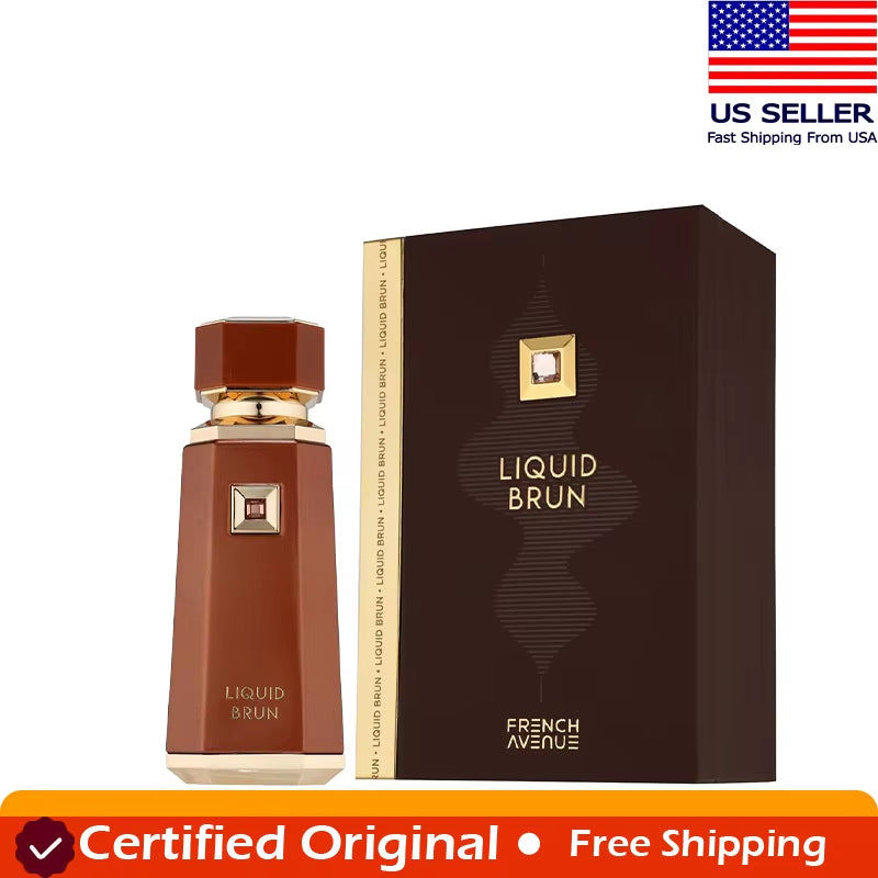 French Avenue Liquid Brun Eau De Parfum Spray 3.4 Oz (100 Ml) 12-Hour Long-Lasting Cologne Eau De Cologne Christmas Gift