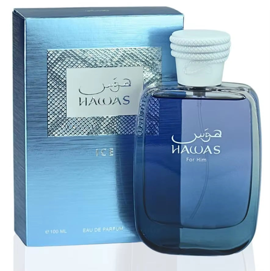 RASASI Hawas Men'S Ice Eau De Parfum 100Ml (3.4Oz) - Fragrance for Men