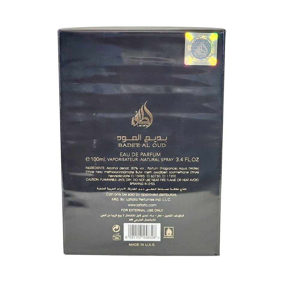 Lattafa Badee Al Oud -Oud for Glory EDP Unisex Spray 3.4 Oz / 100 Ml