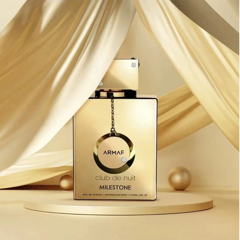 Club De Nuit Milestone Eau De Parfum 3.6 Ounce Premium Arabian Perfumes Lasting Woody Floral Musk Pheromones Perfume 105ML